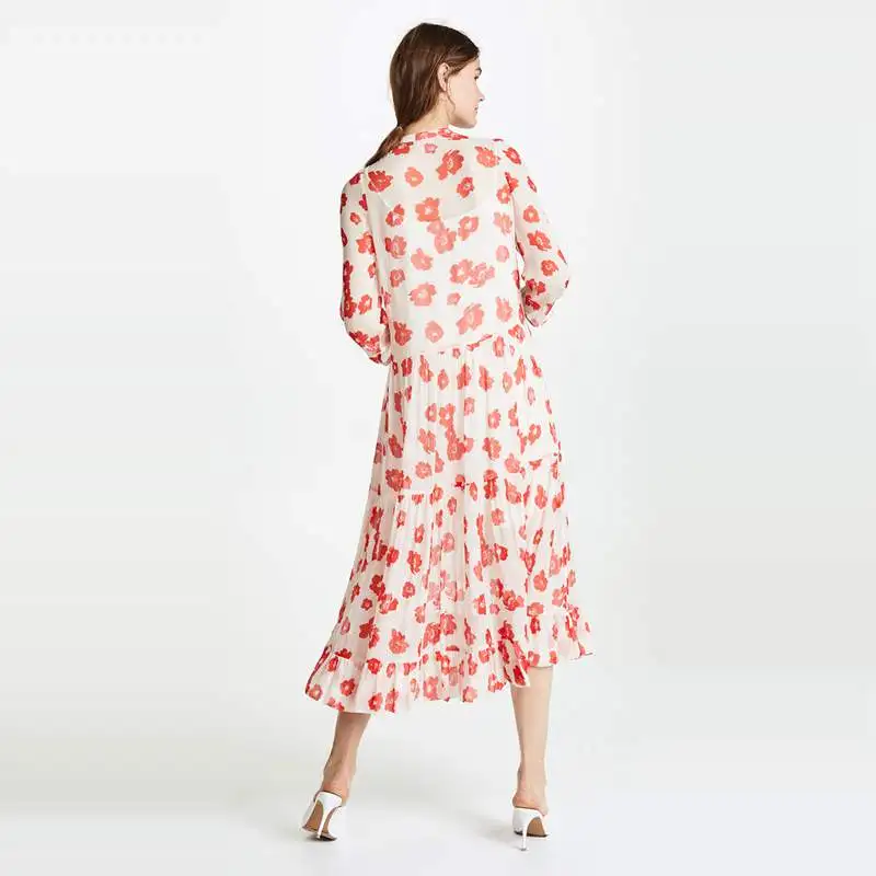 Платье с цветочным принтом HDY Haoduoyi модное и комфортное платье в европейском