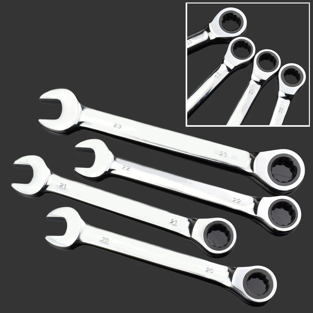 6mm-32mm Steel Fixed Head Ratcheting Ratchet Spanner  Wrench Open End &   ☆UK 