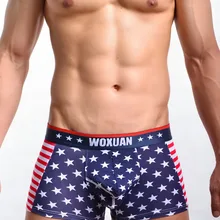 Лидер продаж, сексуальные мужские трусы-боксеры с флагом США, дышащие боксеры в полоску, Звездные Бермуды, бермуды, Masculina De Marca, сексуальные Ondergoed FX1012