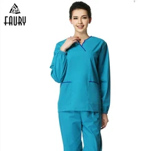 Летний доктор униформа медсестры больничный медицинский скраб Салон красоты Набор с длинными рукавами унисекс хирургическая медицинская одежда