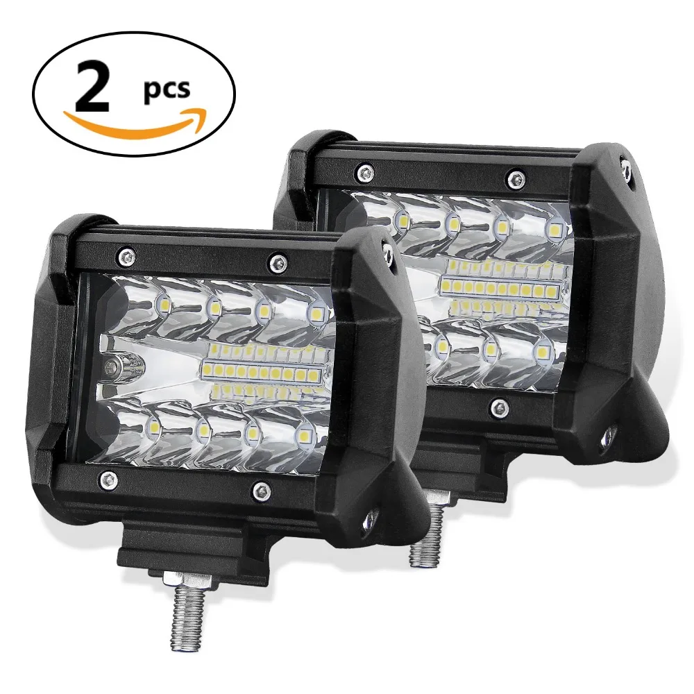 

CO LIGHT 4" 3-Row LED Bar 120W Combo LED Work Light Bar 12V 24V Spotlight Flood for Auto Offroad UAZ Boat Tractor Truck 4x4 ATV