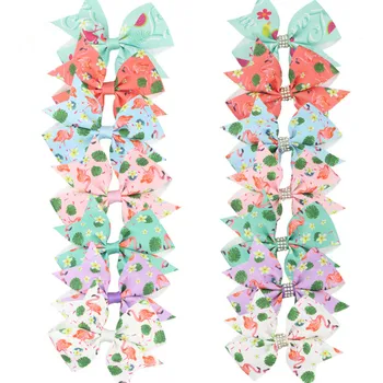 

20Pcs/lot Kids Girls Hair Bows Brand Fashion Boutique Alligator Clip Solid Grosgrain Ribbon Hair Band Bow DIY Hair Accessories