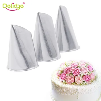 

Delidge 3pcs/set Metal Cake Decorating Tip Sets Stainless Steel Icing Piping Nozzle Cream Tips Cake Cream Decoration Pastry Tool