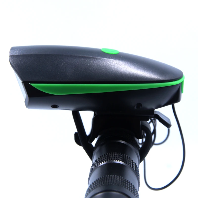 2 IN 1 LED Bike Light With electric Bell trembler buzzers horn switch Cycling Bicycle Lamp Battery Built-in USB Charging