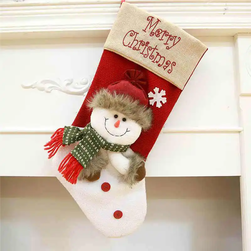 2019 hot Big Christmas Santa Socks Cute Ornaments Festival Party Xmas Tree Hanging Decoration #2o23 (2)
