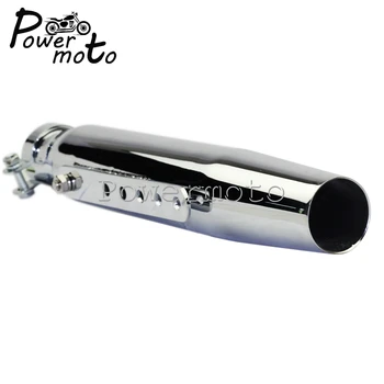 

Chrome Motorcycle 1 5/8" 1 1/2" 1 7/16" Tapered Vintage Exhaust Muffler Silencer Pipe For Harley Cafe Racer Chopper Bobber