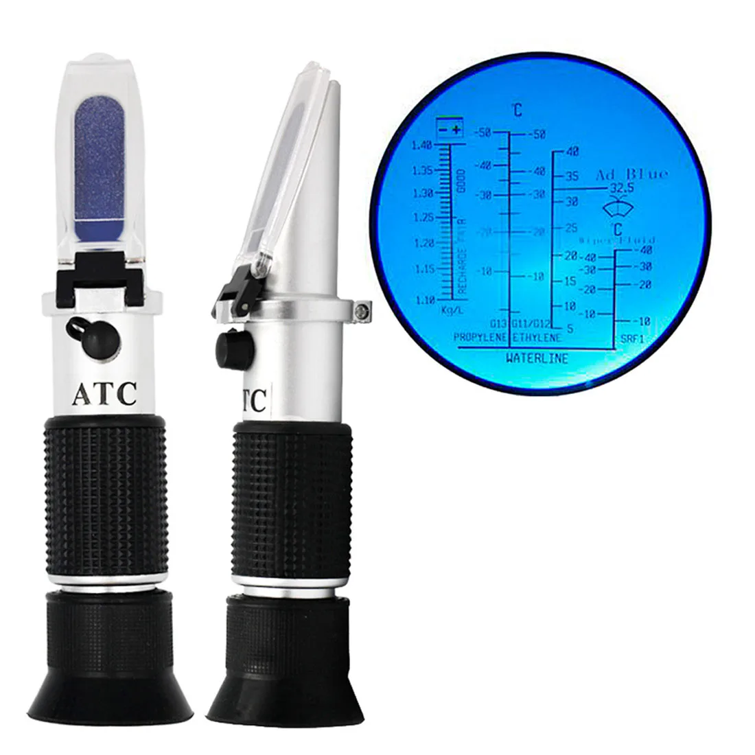 

Hand Held Car Battery Antifreeze Freezing Engine Fluid Glycol Point Refractometer With ATC Tester Tool 0-40%