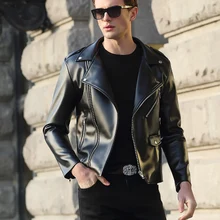 S-3XL! осенне-зимняя кожаная одежда мужская верхняя одежда тонкий PU мотоциклетная кожаная куртка певица костюмы