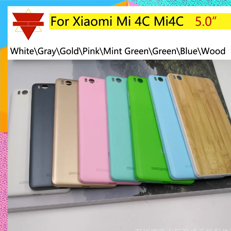 10 шт./партия задняя крышка батарейного отсека для Xiaomi Mi 4C Mi4C 5 0 дюйма|Корпусы и
