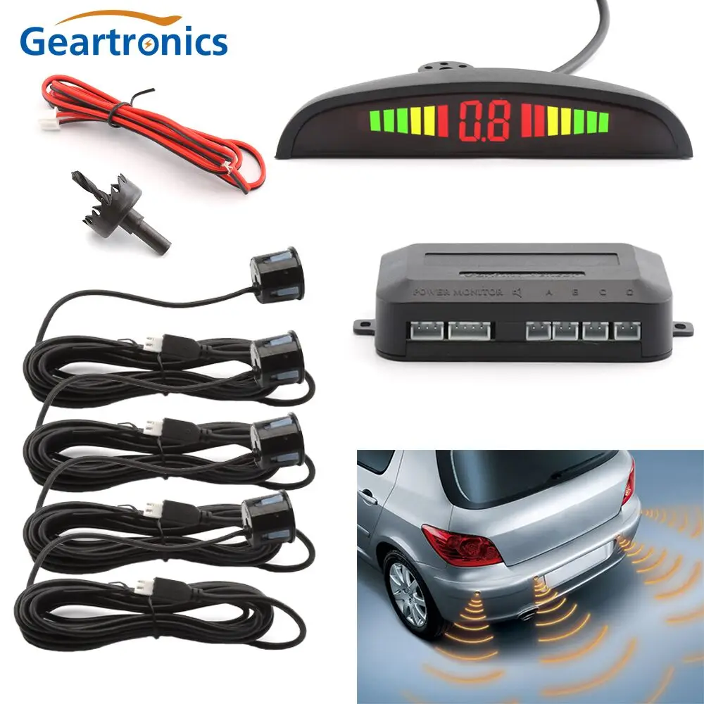 Car Auto Parktronic LED Parking Sensor With 4 Sensors