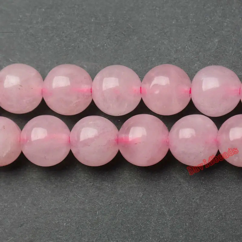 

Free Shipping Rose Pink Quartz Loose Beads Natural Stone 15" Strand 4 6 8 10 12 MM Pick Size For Jewelry Making