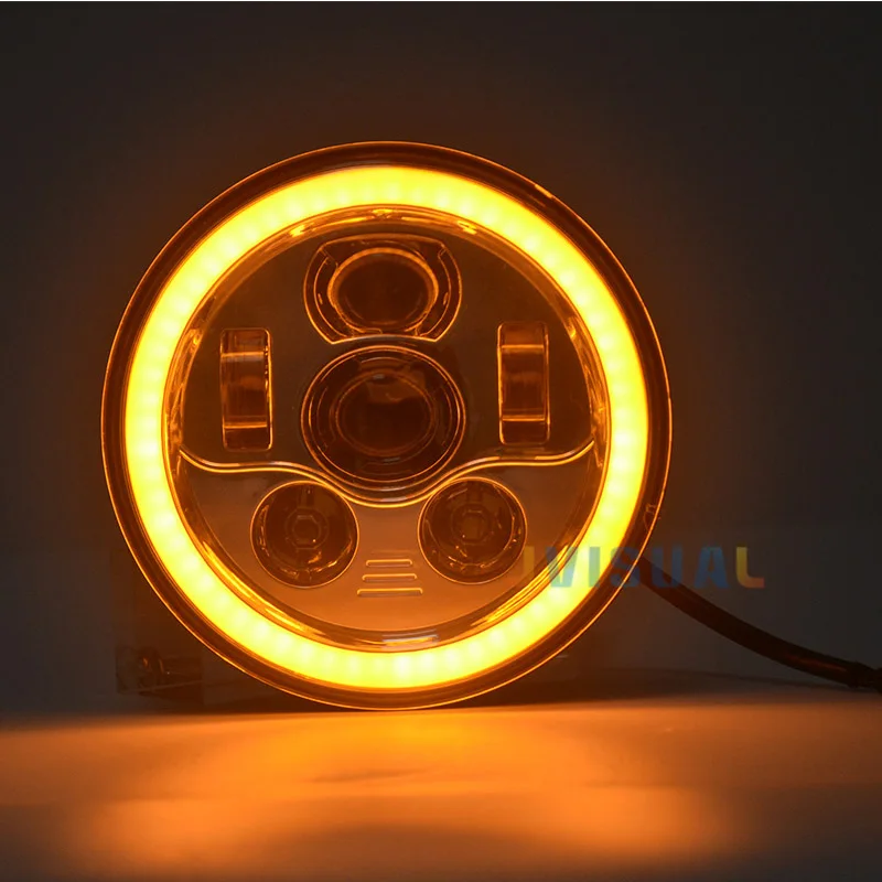 7 &quotголовной светильник из черного хрома sheration Высокий Низкий Луч RGB круглый 883