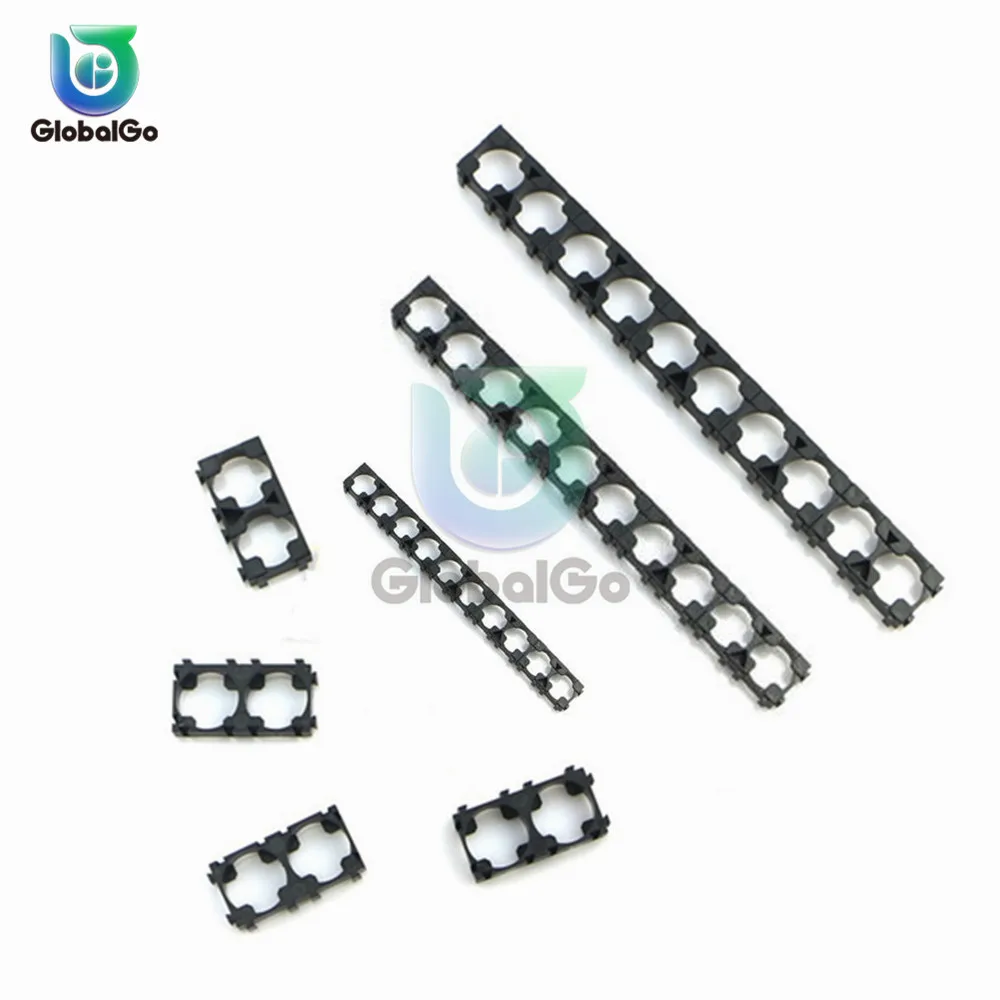 

Black Plastic 1X218650 Battery Bracket DIY Storage Box Case 1 2 Slot Battery Radiating Shell Pack Plastic Heat Holder