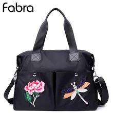 

Fabra Big Capacity Women Shoulder Bags Quality Nylon Handbags Style Ladies Crossbody Bags Women Casual Tote Flower And Dragonfly