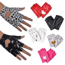 Женские перчатки из искусственной кожи для езды на мотоцикле, велосипеде, автомобиле, без пальцев, TC21