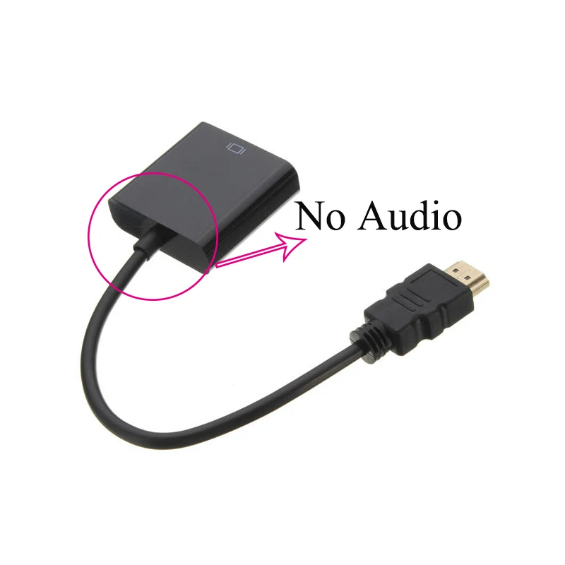 HDMI to VGA Adapter Cable HDMI to VGA Converter Adapter for PS3 PS4 Laptop TV Box HDTV XBOX Support 1080P with Audio Cable