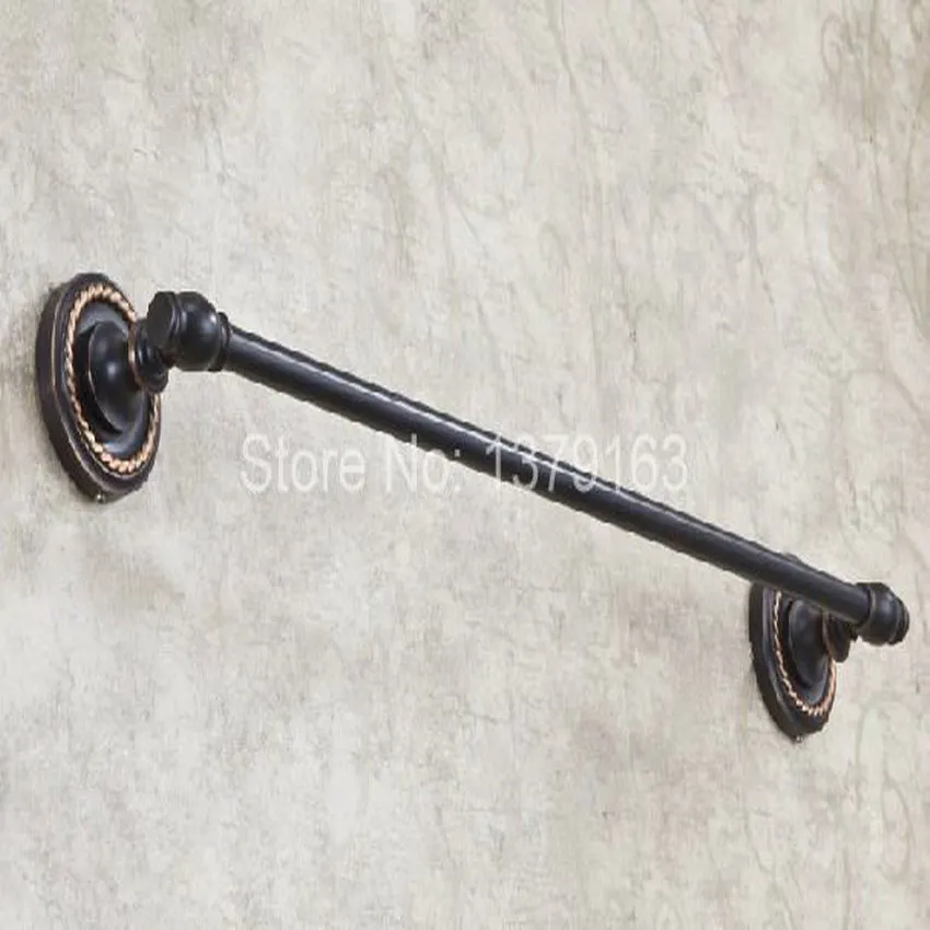 

Black Oil Rubbed Brass Wall Mounted Bathroom Towel Single Bar Rail Rack Holder Bathroom Fitting aba212