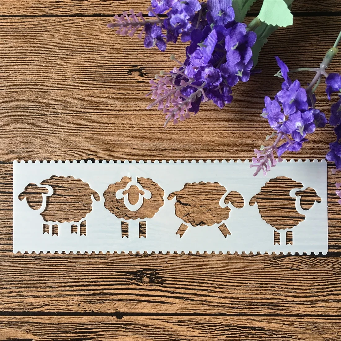 18x5 см Овцы DIY ремесло трафареты настенная краска скрапбук печать тиснение