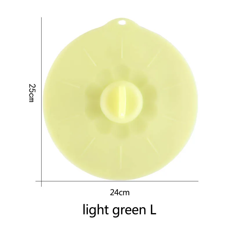 Пищевая обертка 1 шт. Кухонные гаджеты многоразовая свежесть многофункциональная миска для микроволновой печи крышка для кастрюли сковорода силиконовая крышка - Цвет: light green L