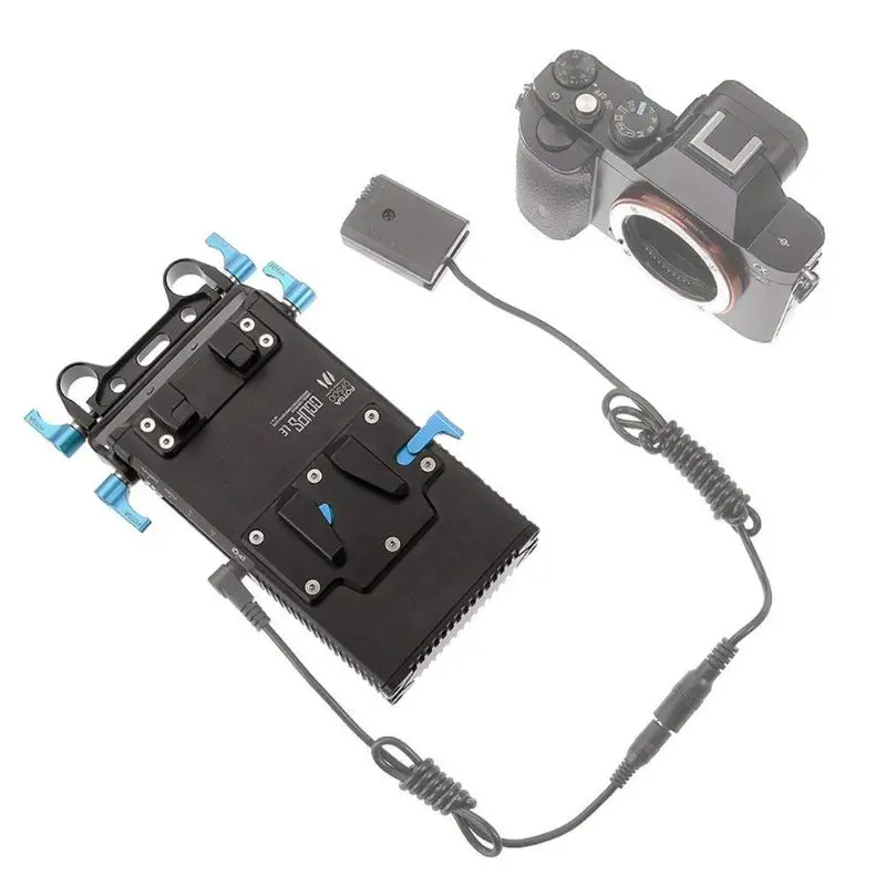 Батарея пластина DP500 V-Mount Блокировка питания стержень зажим для sony A6300 A6500 Panasonic Canon EOS 5D-7D Mark II III Nikon D850