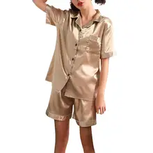 Новинка, женская ночная рубашка, атласная одежда для сна, комплекты для отдыха, короткая летняя женская Повседневная Ночная одежда без рукавов, домашняя одежда, пижама из шелка