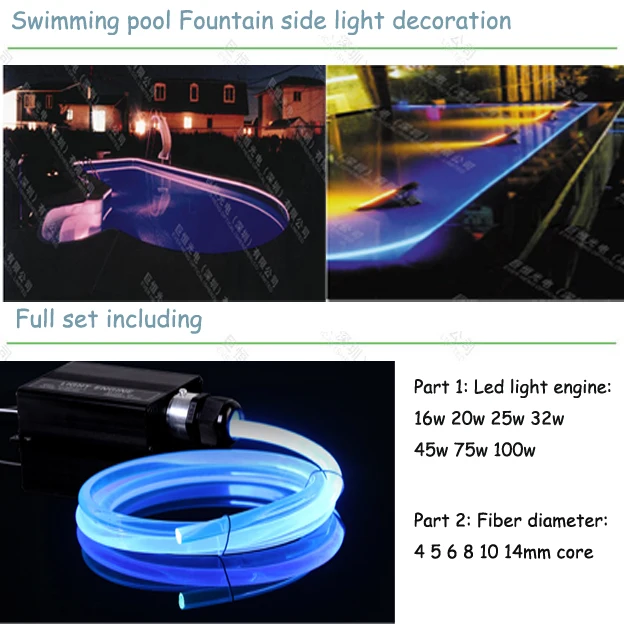 waterproof underwater hight power 45w LED Side light swimming pool