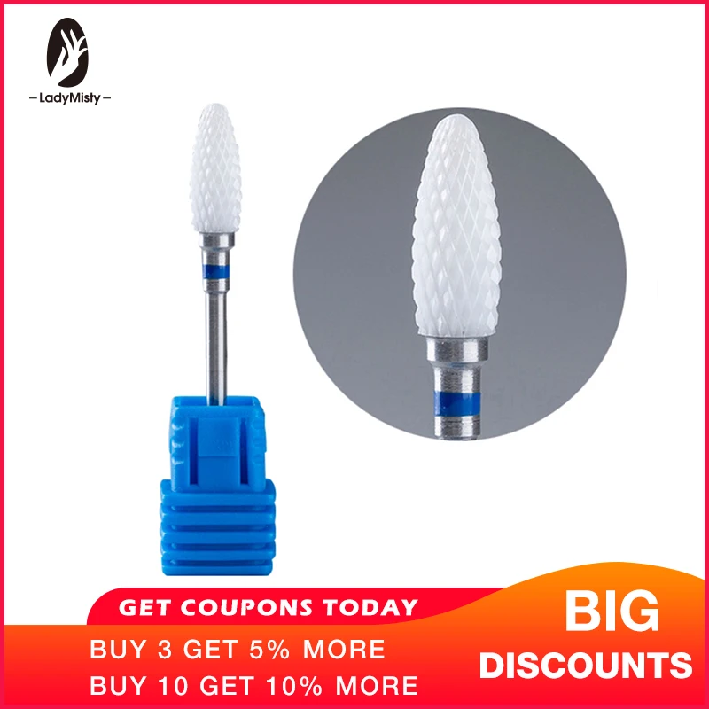 Ladymisty Горячая керамический сверло для ногтей электрических маникюр машинка