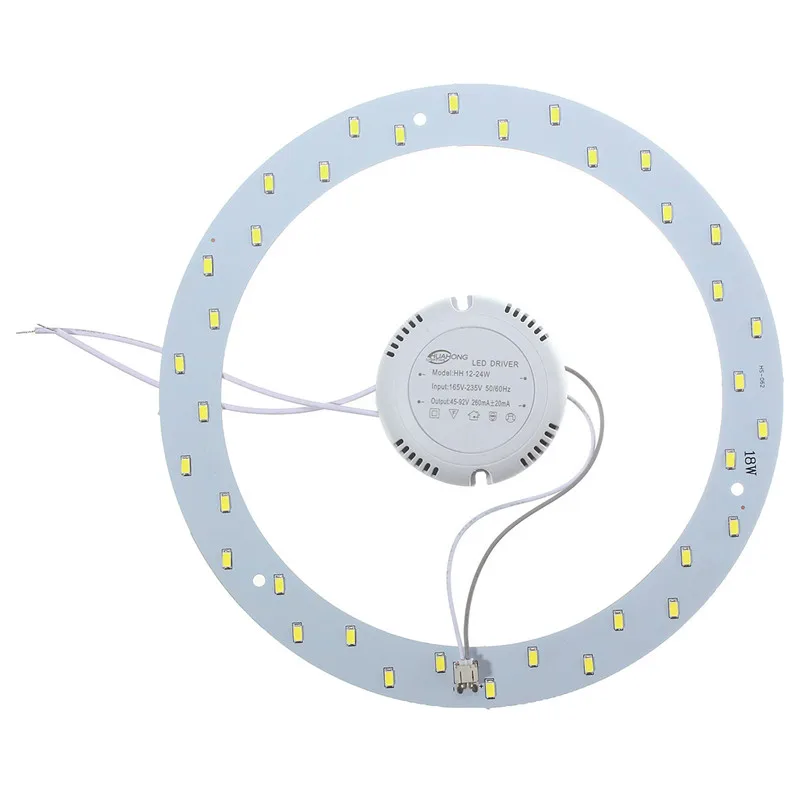 Smuxi 18 Вт СВЕТОДИОДНЫЙ Кольцо Панель круг светильник кольцевой светодиодный потолочный светильник приспособление доска лампа AC220V 240V светодиодный круглая потолочная панель округлая панель с 5730 SMD