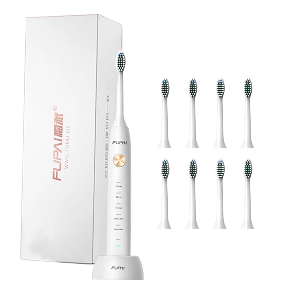

12* DuPont heads Sonic Electric Toothbrush Wireless charge 31000 times/min Ultrasonic Whitening Teeth Eight Oral Hygiene timer