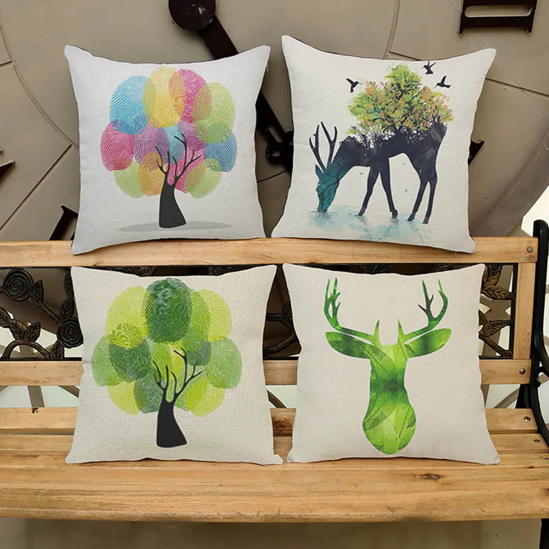 الأصالة اللون بصمة شجرة الغزلان رئيس نمط رمي كيس وسادة المنزل مكتب دراسة غرفة أريكة الديكور غطاء الوسادة الأصالة اللون بصمة شجرة الغزلان رئيس نمط رمي كيس وسادة المنزل مكتب دراسة غرفة أريكة الديكور غطاء الوسادة