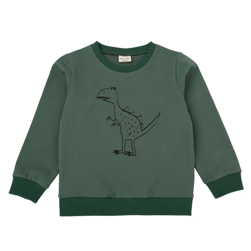 

Autumn Girl Sweatshirts Children Fashion Clothes Dinosaur Pullovers Cotton T-Shirt Casual Animation Kids Sweatshirt for Boy Girl