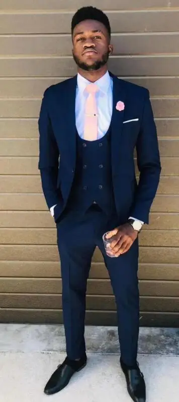 Мужской костюм Slim Fit Комплект из 3 предметов костюм-смокинг для жениха дружки изготовленный на заказ Мужские свадебные костюмы Кингсман блейзер для певицы для сцены костюм