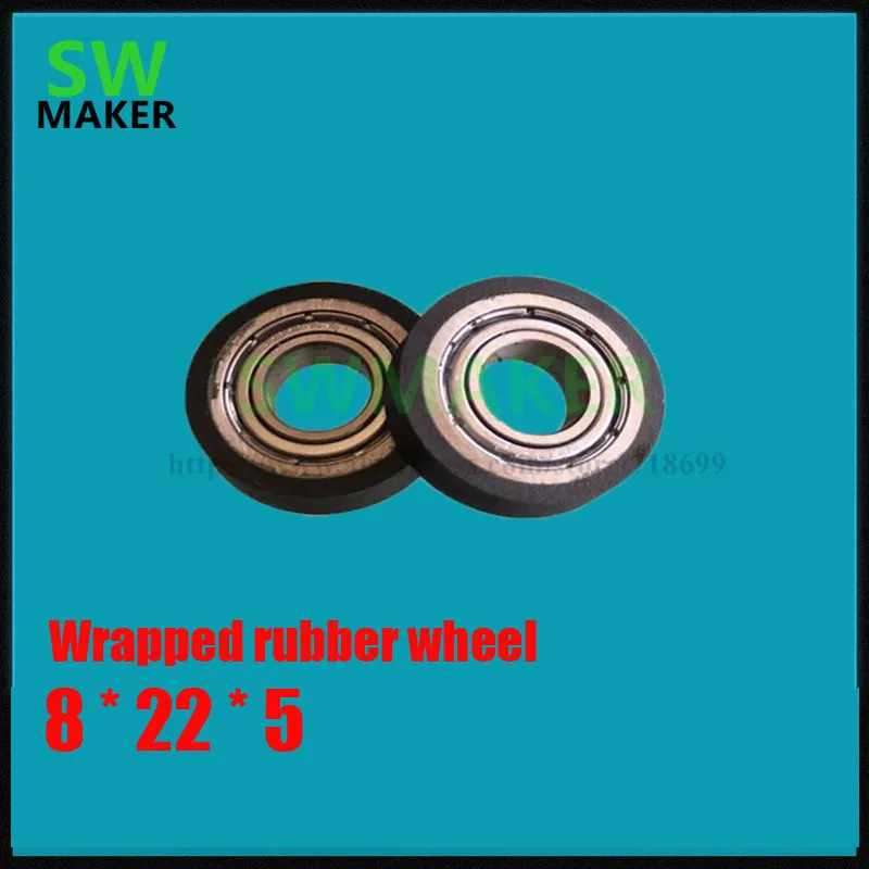 

8*22*5mm 688 polyurethane rubber bearing rubber roller pulley wheel pulley wheel package sorter doors and windows
