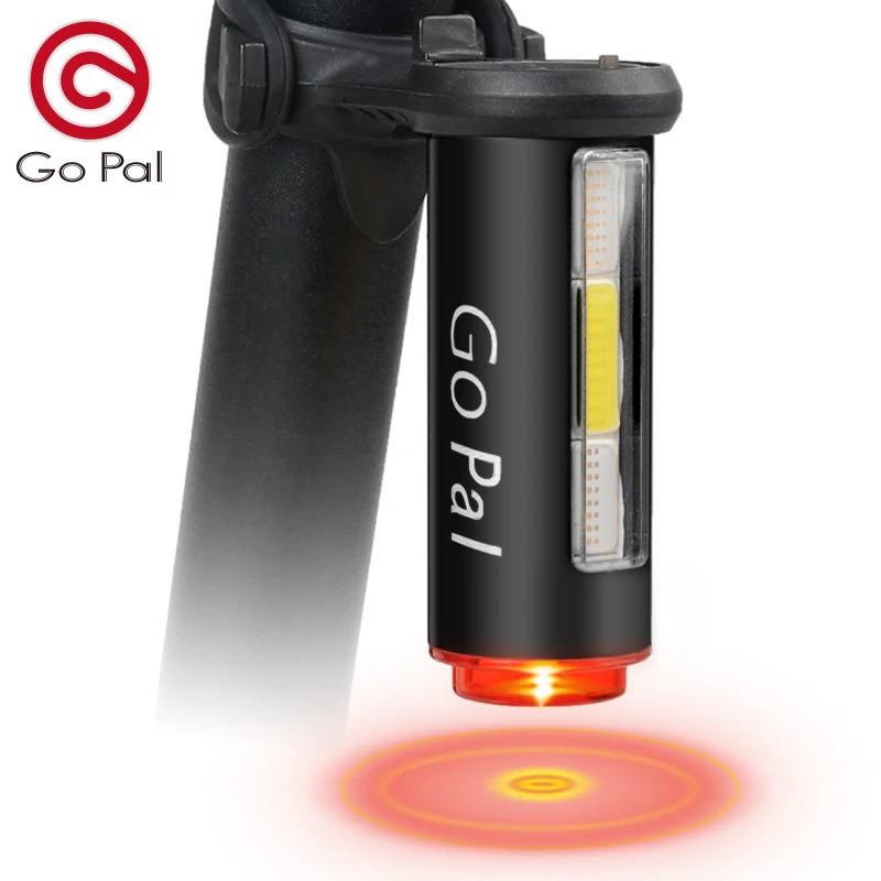 

Go Pal Bicycle USB Light Bike LED 360 Degree Laser Light Cycling Tail Flashlight Bicycle Accessories warning light ground lamp