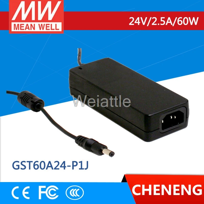 Бренд MEAN WELL представляет оригинальный GST60A24-P1J 24V 2.5A meanwell GST60A 60W AC-DC постоянного