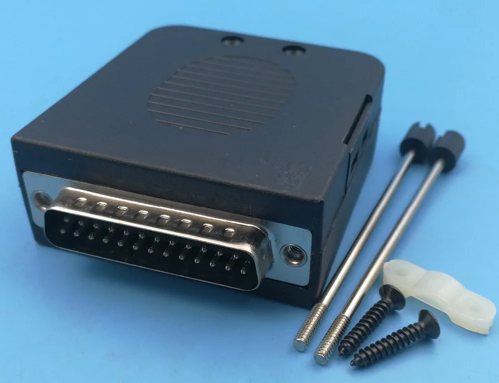 1Pcs DB25 Male 25Pin D Sub Connector Solderless Terminal Board Plastic