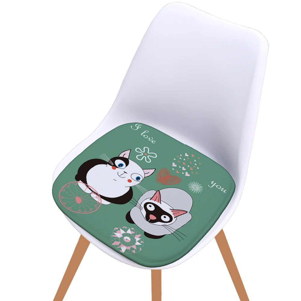 Супер мягкая фланелевая подушка для сидения с принтом животных, мультяшная стильная Подушка на стул для украшения дома и кухни