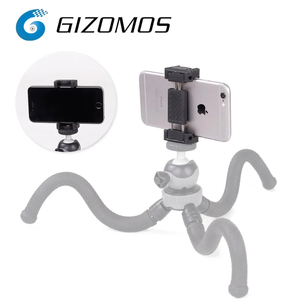 Gizomos G-SJ01 لطي حامل الهاتف طوي حامل للهاتف الذكي 6.8 بوصة الهاتف المحمول يمكن ربط ترايبود