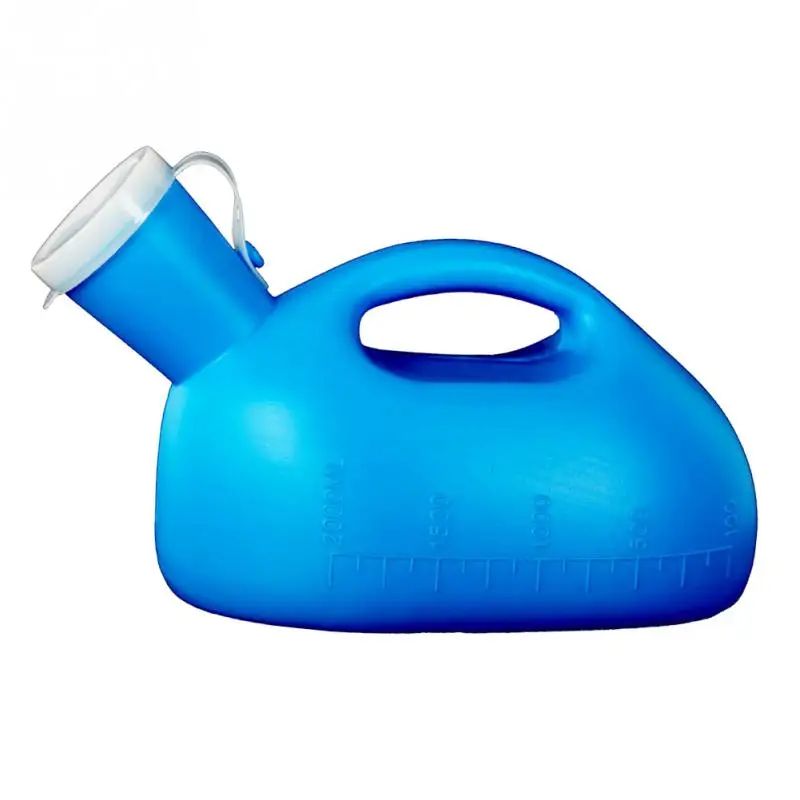 

plastic 2000ml Home Hospital Male Set Potty Portable Pee Bottle with Pipe for men Camping travel blue/white