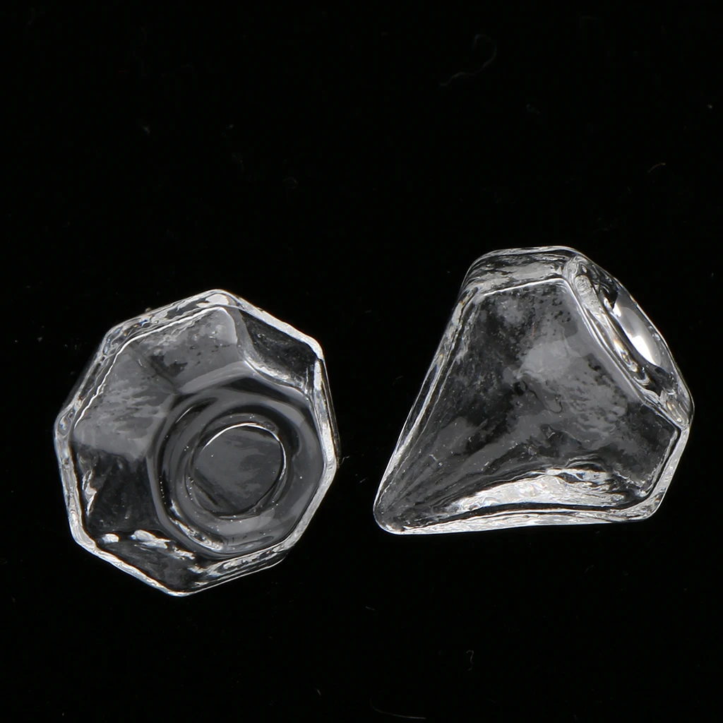 10Pcs Clear Mini Glass Bottle Wish Charm Pendant DIY Jewelry Making Craft