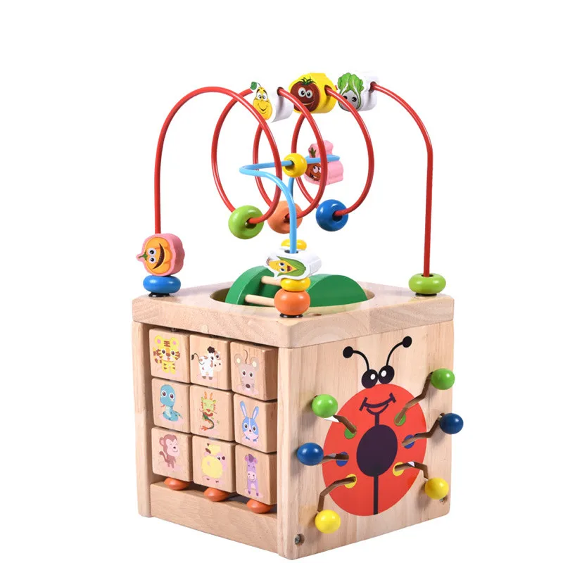 Математика Монтессори игрушки деревянные игрушки для детей Многофункциональные часы Abacus бусины игрушки Обучающие приспособления для детей