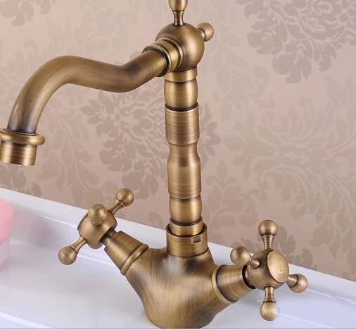 vendita calda bronzo antico finitura 360 gradi girevole in ottone bagno lavello miscelatore bagno e cucina