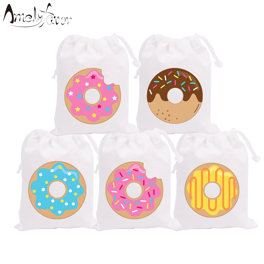 

Donut Theme Birthday Party Favor Bags Tea Time Candy Bags Gifts Bags Kids Birthday Party Decor Supplies Baby Shower Custom-made