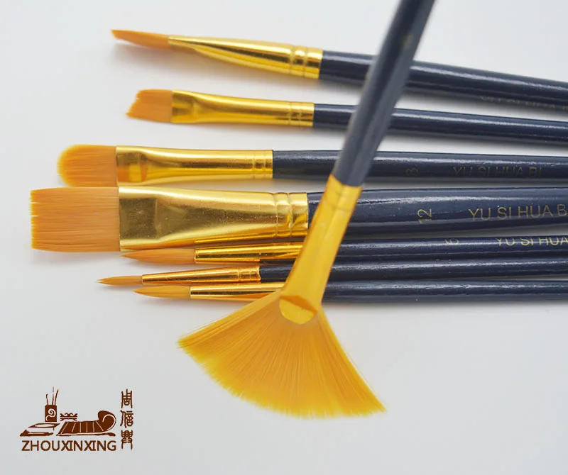 Us 565 41 Di Scontocapelli Di Nylon Pennello Pittura A Olio Giallo Alluminio Tubi Di 10 Pzset Gouache Penna Pittura Ad Acquerello Rifornimenti Di