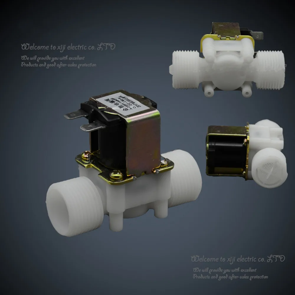 Пластиковый электромагнитный клапан, 12В DC 1/"(6 мм) электромагнитный клапан, для воды, воздуха, быстрое подключение