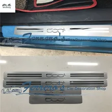 for 2014-2017 FIAT 500L Four Doors 4pcs/lot car styling sticker Stainless Steel Scuff Plate Door Sill Cover decorative cover