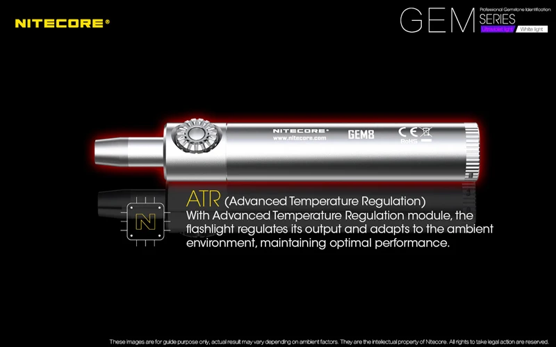 Nitecore GEM SERIES Professional Gemstone Identification Flashlight with Ultraviolet Light  White Light (21)