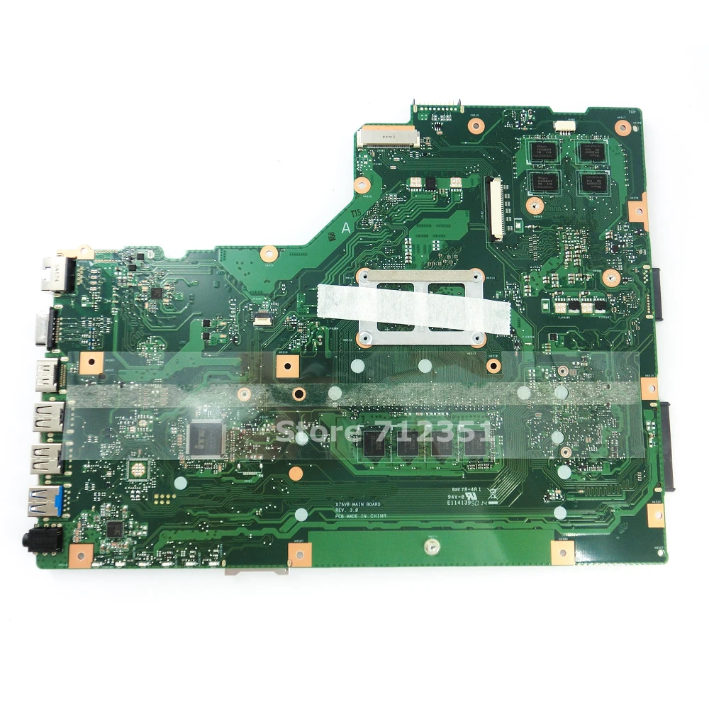  X75VC i3-2370 CPU 4GB RAM GT720M 2GB Motherboard For ASUS X75VF75V X75VB X75VD X75VCP Laptop mainbo