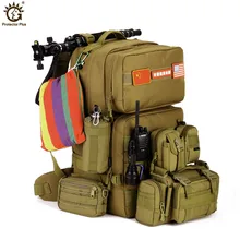 55L большой емкости военный рюкзак водостойкий нейлоновый Альпинизм Molle рюкзак камуфляж 17 дюймов ноутбук дорожная сумка K105