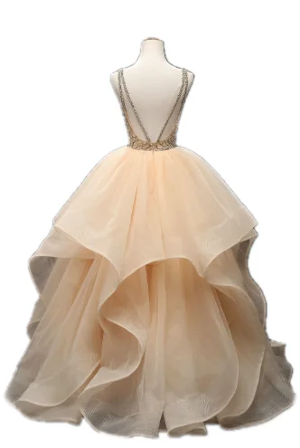 Angelsbridep очаровательное бальное платье цвета шампанского для Quinceanera 2021 с V образным